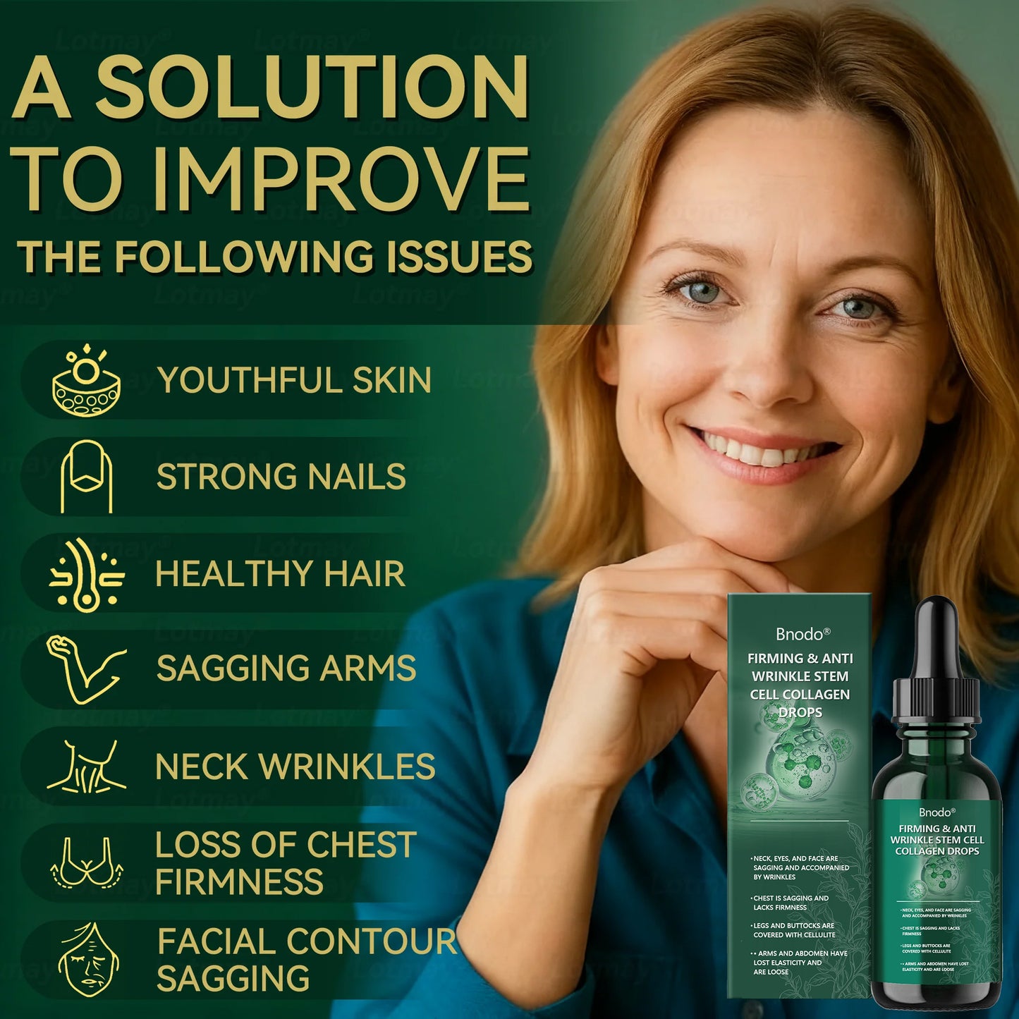 Bnodo® 🥇𝑆𝑡𝑒𝑚 𝐶𝑒𝑙𝑙 & 𝐶𝑜𝑙𝑙𝑎𝑔𝑒𝑛 𝑃𝑒𝑝𝑡𝑖𝑑𝑒 𝑂𝑟𝑎𝑙 𝐷𝑟𝑜𝑝𝑠 (Lift & Firm Sagging Skin & Reduce Wrinkle Formation)💙💙