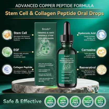 Bnodo® 🥇𝑆𝑡𝑒𝑚 𝐶𝑒𝑙𝑙 & 𝐶𝑜𝑙𝑙𝑎𝑔𝑒𝑛 𝑃𝑒𝑝𝑡𝑖𝑑𝑒 𝑂𝑟𝑎𝑙 𝐷𝑟𝑜𝑝𝑠 (Lift & Firm Sagging Skin & Reduce Wrinkle Formation)✅✅