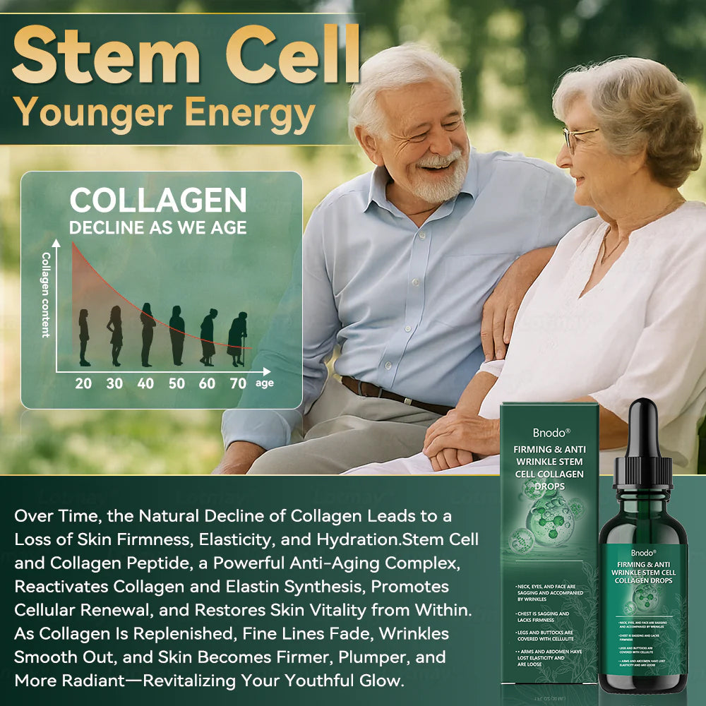 Bnodo® 🥇𝑆𝑡𝑒𝑚 𝐶𝑒𝑙𝑙 & 𝐶𝑜𝑙𝑙𝑎𝑔𝑒𝑛 𝑃𝑒𝑝𝑡𝑖𝑑𝑒 𝑂𝑟𝑎𝑙 𝐷𝑟𝑜𝑝𝑠 (Lift & Firm Sagging Skin & Reduce Wrinkle Formation)✅✅